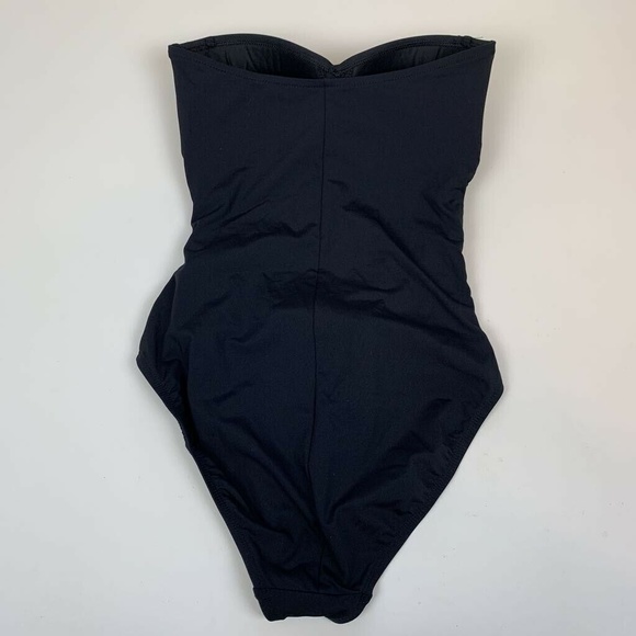 La Blanca One Piece Swimsuit Black Strapless 8 - Picture 2 of 7